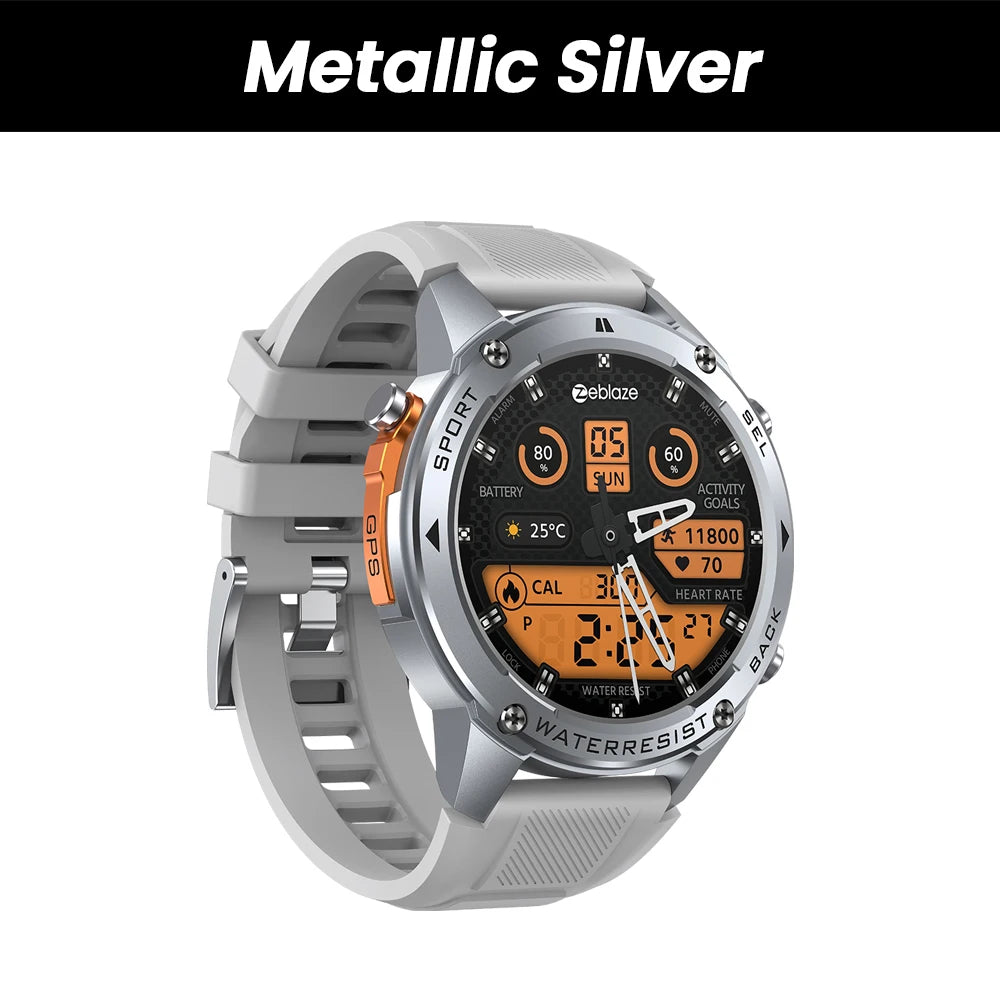 Stratos 2 Ultra GPS Smartwatch with Dual-Band GNSS metallic-silver by HitMyNeed