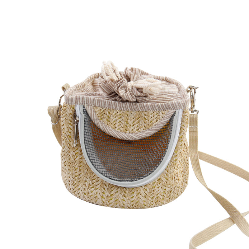 Straw Hamster Travel Bag with Mesh Window by HitMyNeed