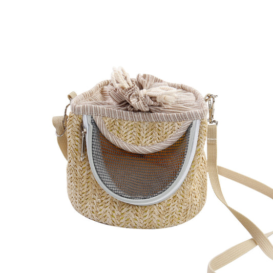 Straw Hamster Travel Bag with Mesh Window by HitMyNeed