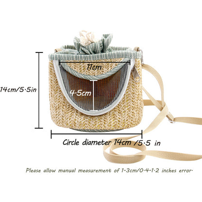 Straw Hamster Travel Bag with Mesh Window by HitMyNeed