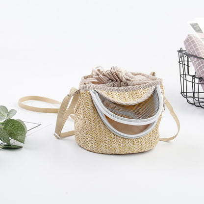 Straw Hamster Travel Bag with Mesh Window by HitMyNeed