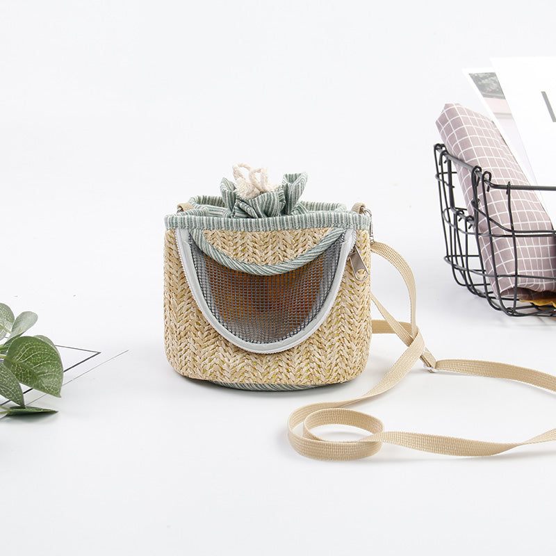 Straw Hamster Travel Bag with Mesh Window by HitMyNeed