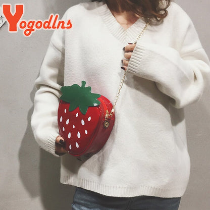 Strawberry Crossbody Bag for Women by HitMyNeed