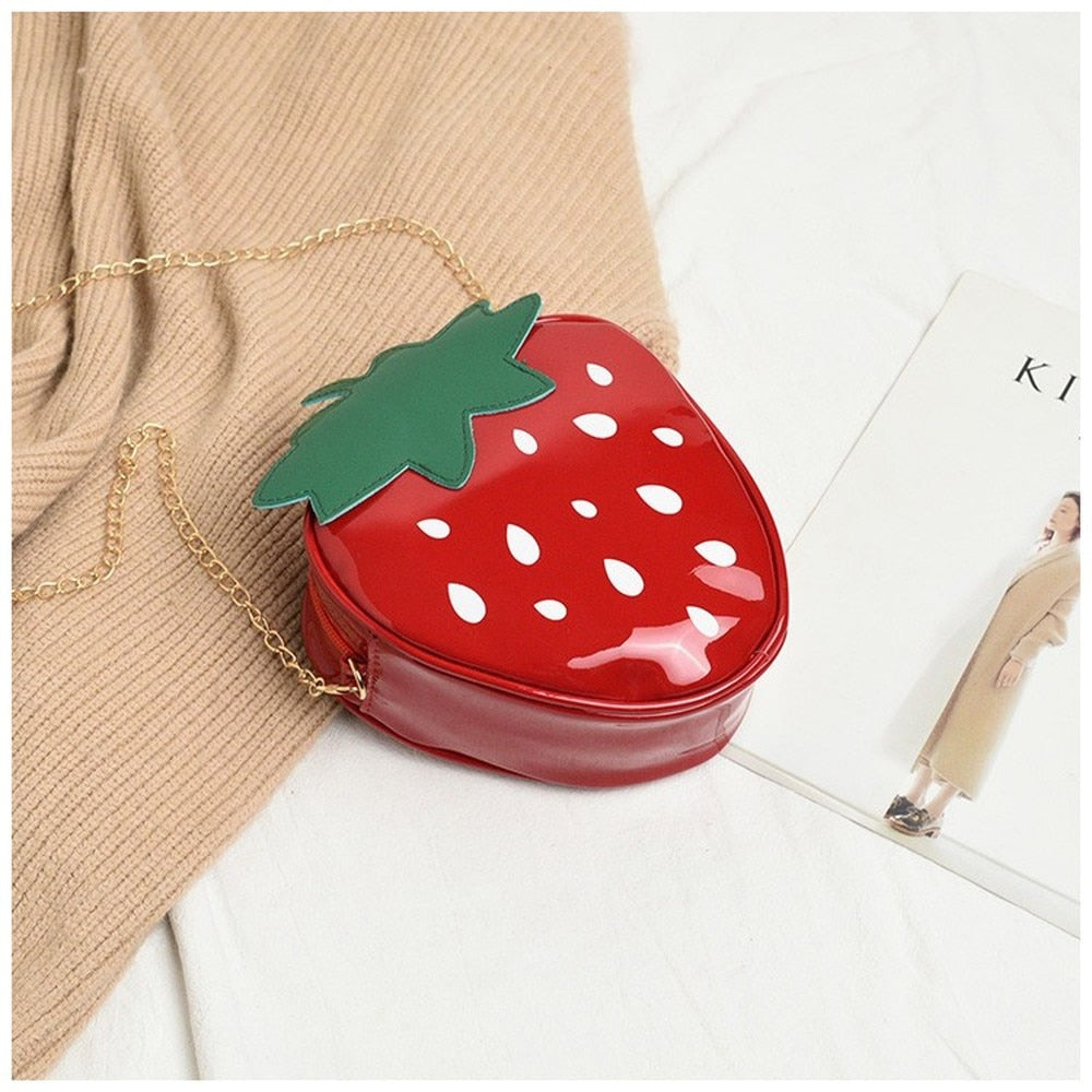 Strawberry Crossbody Bag Fruit-Shaped Purse by HitMyNeed