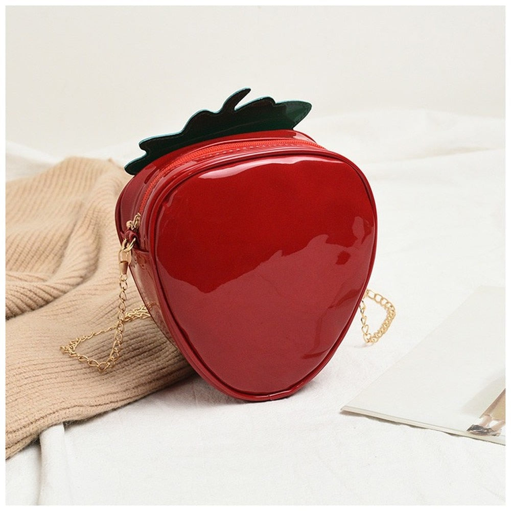 Strawberry Crossbody Bag Fruit-Shaped Purse by HitMyNeed