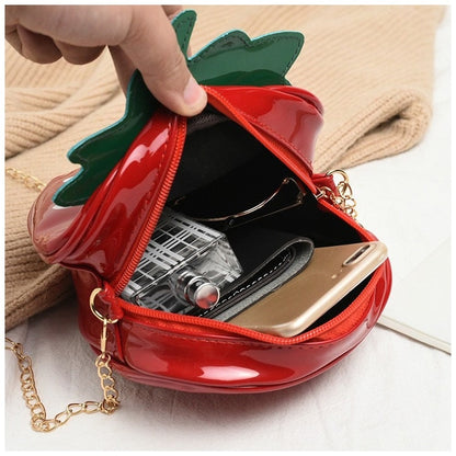 Strawberry Crossbody Bag Fruit-Shaped Purse by HitMyNeed
