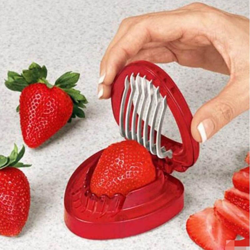 Strawberry Cutter Fruit Slicer with Stainless Blades by HitMyNeed