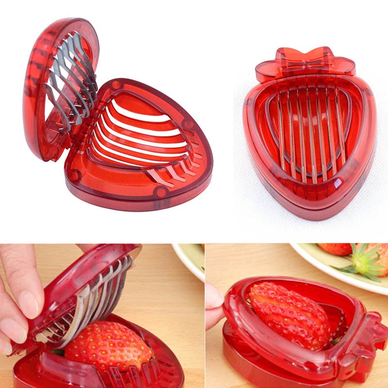 Strawberry Cutter Fruit Slicer with Stainless Blades by HitMyNeed