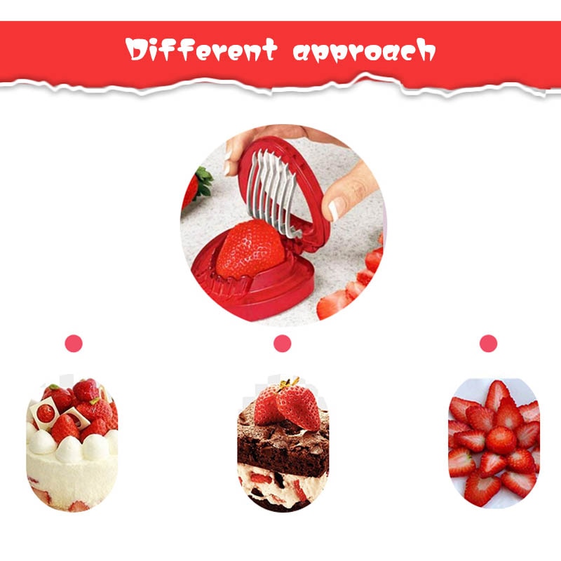 Strawberry Cutter Fruit Slicer with Stainless Blades by HitMyNeed