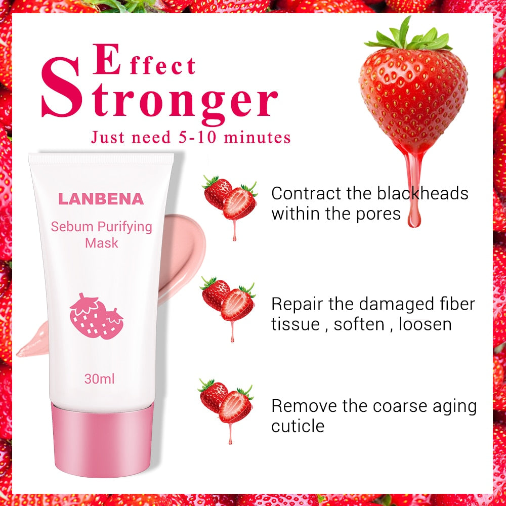 Strawberry Nose Pore Strips Blackhead Remover Set by HitMyNeed