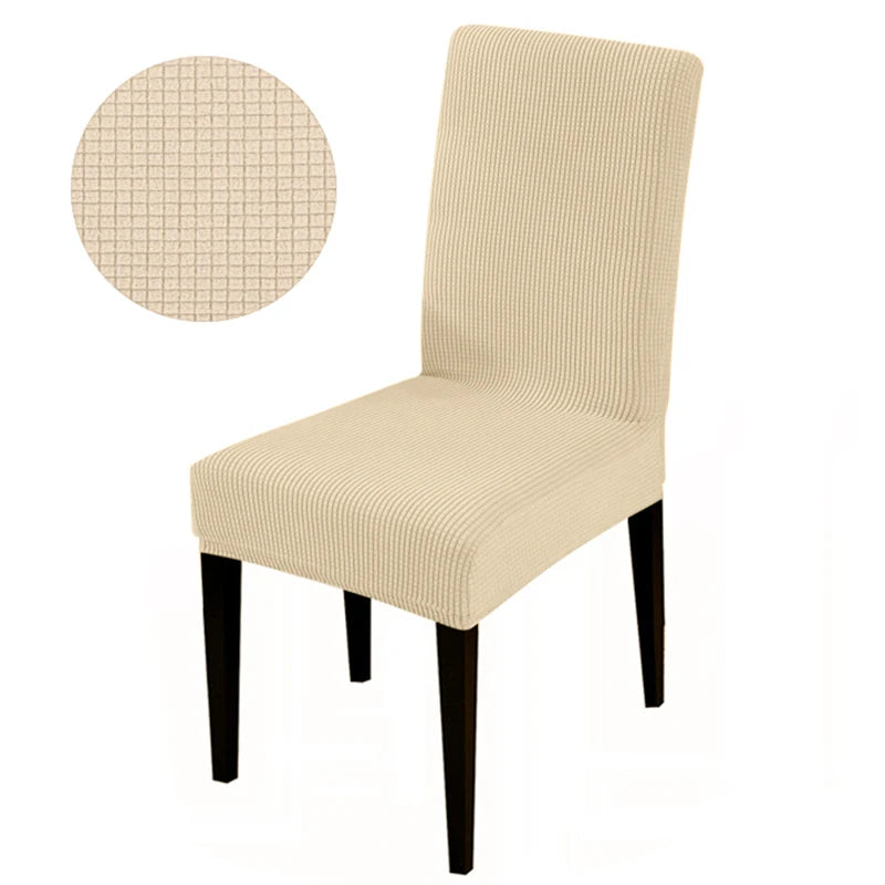 Stretch Elastic Universal Chair Cover for Dining Chairs 4776-beige by HitMyNeed