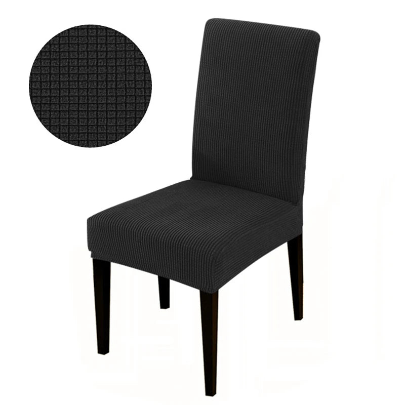 Stretch Elastic Universal Chair Cover for Dining Chairs 4776-black by HitMyNeed