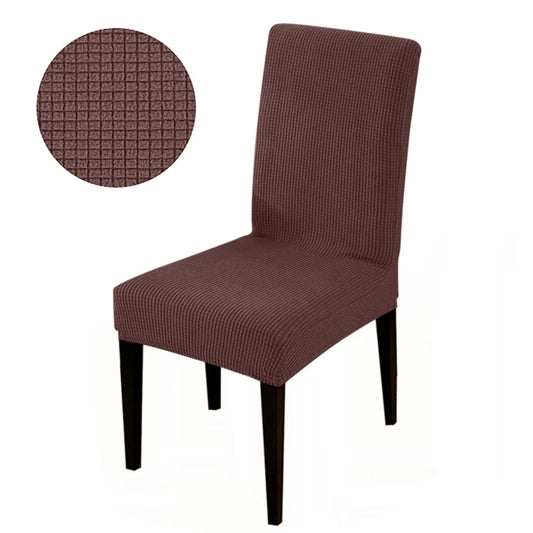 Stretch Elastic Universal Chair Cover for Dining Chairs 4776-chocolate by HitMyNeed
