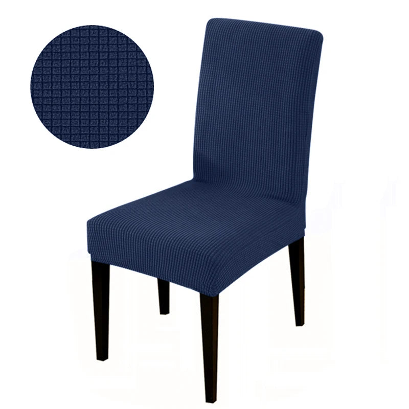 Stretch Elastic Universal Chair Cover for Dining Chairs 4776-dark-blue by HitMyNeed