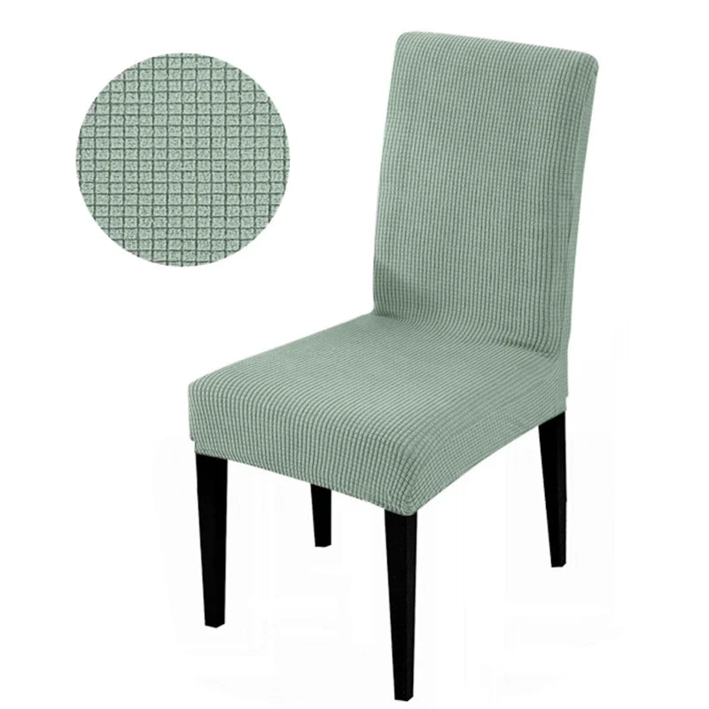 Stretch Elastic Universal Chair Cover for Dining Chairs 4776-pine-green by HitMyNeed