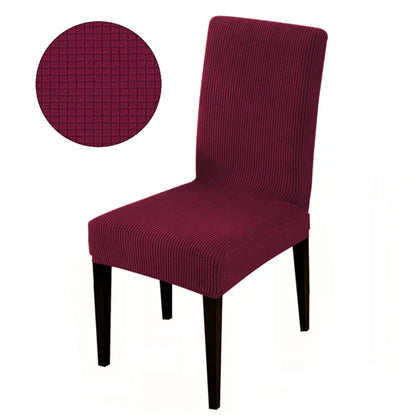 Stretch Elastic Universal Chair Cover for Dining Chairs 4776-wine by HitMyNeed
