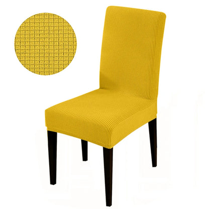Stretch Elastic Universal Chair Cover for Dining Chairs 4776-yellow by HitMyNeed