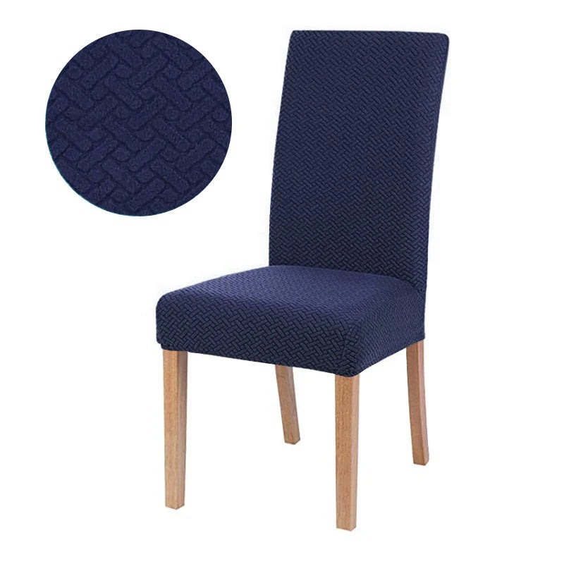 Stretch Elastic Universal Chair Cover for Dining Chairs spandex-dark-blue by HitMyNeed