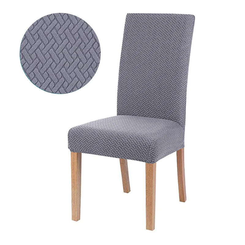 Stretch Elastic Universal Chair Cover for Dining Chairs spandex-medium-gray by HitMyNeed