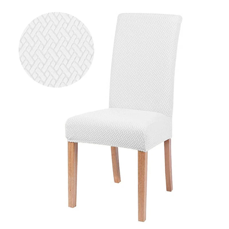 Stretch Elastic Universal Chair Cover for Dining Chairs spandex-white by HitMyNeed