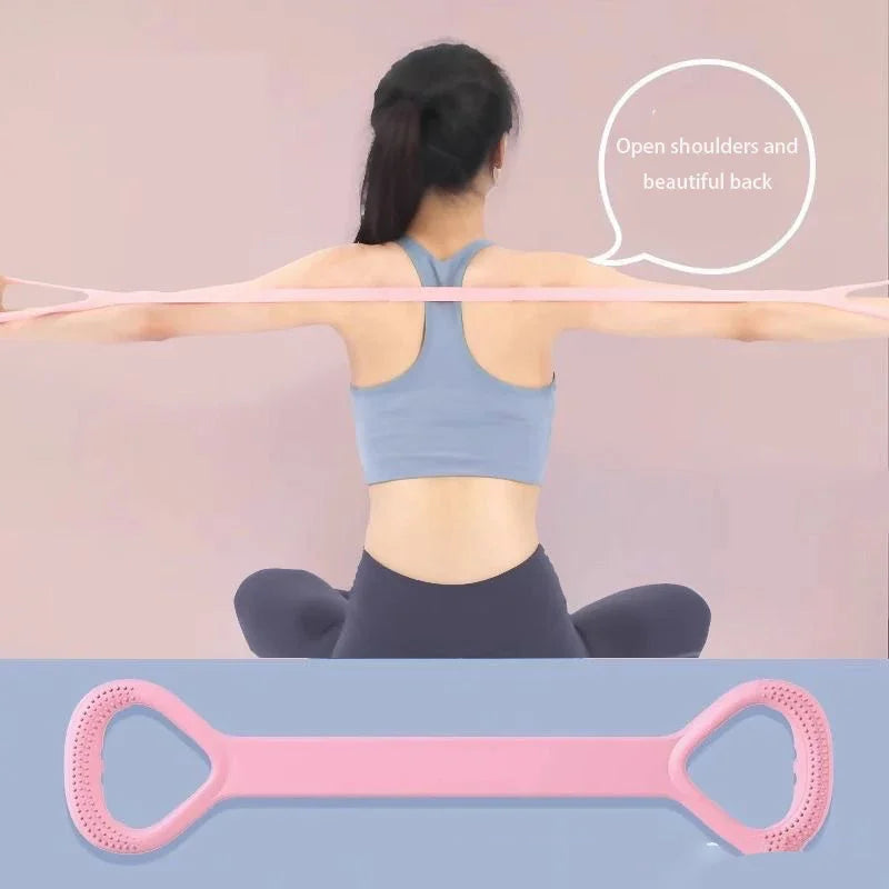 Stretch Strap Yoga Figure-8 Silicone Tension Band by HitMyNeed