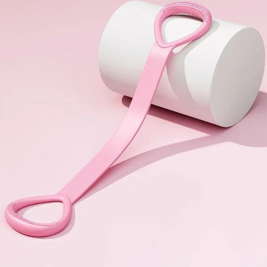 Stretch Strap Yoga Figure-8 Silicone Tension Band pink by HitMyNeed