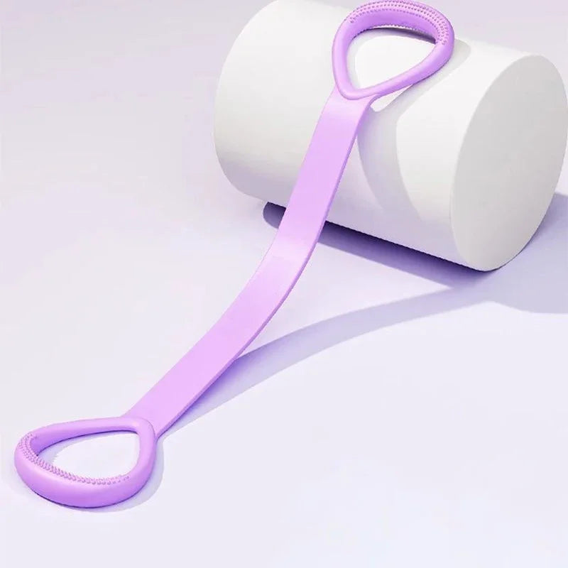 Stretch Strap Yoga Figure-8 Silicone Tension Band purple by HitMyNeed