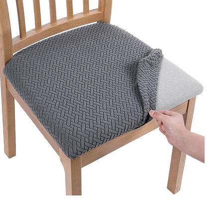 Stretchable Dining Chair Seat Cover with Straps by HitMyNeed