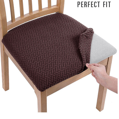 Stretchable Dining Chair Seat Cover with Straps s1-chair-cover by HitMyNeed