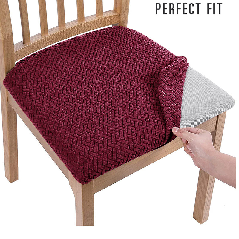 Stretchable Dining Chair Seat Cover with Straps s3-chair-cover by HitMyNeed