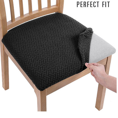 Stretchable Dining Chair Seat Cover with Straps s4-chair-cover by HitMyNeed