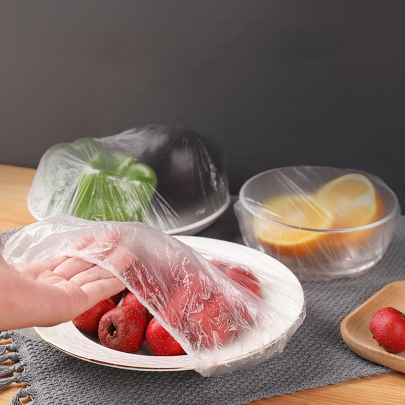 Stretchable Food Plastic Covers, 100-Pack by HitMyNeed