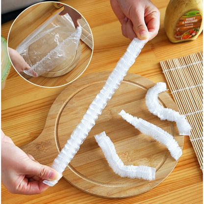 Stretchable Food Plastic Covers, 100-Pack by HitMyNeed