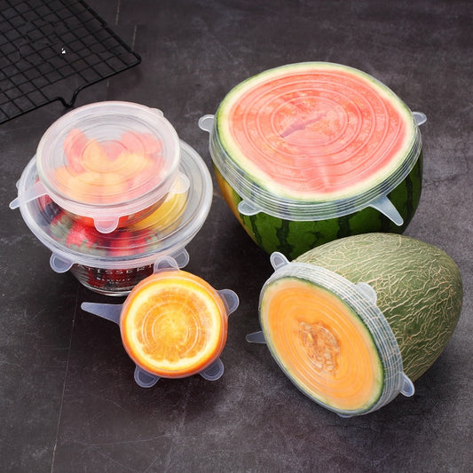 Stretchable Silicone Food Covers, Set of 6 by HitMyNeed