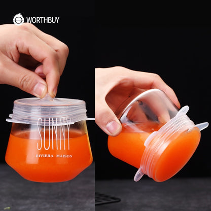 Stretchable Silicone Food Covers, Set of 6 by HitMyNeed