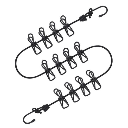 Stretchable Travel Clothesline with 12 Pegs by HitMyNeed