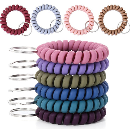Stretchable Wrist Coil Keychain Set (10 Pack) by HitMyNeed