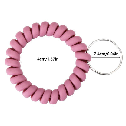 Stretchable Wrist Coil Keychain Set (10 Pack) by HitMyNeed