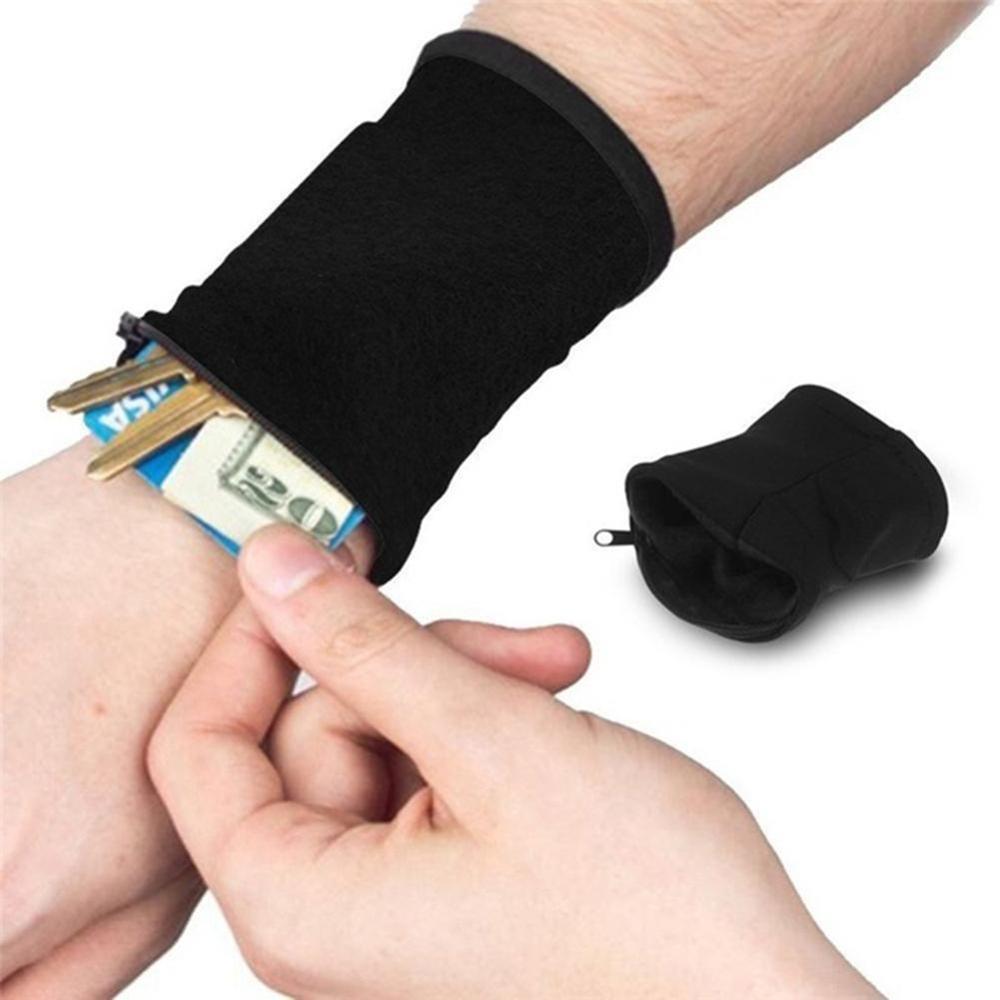 Stretchable Zipper Wrist Pocket for Valuables by HitMyNeed