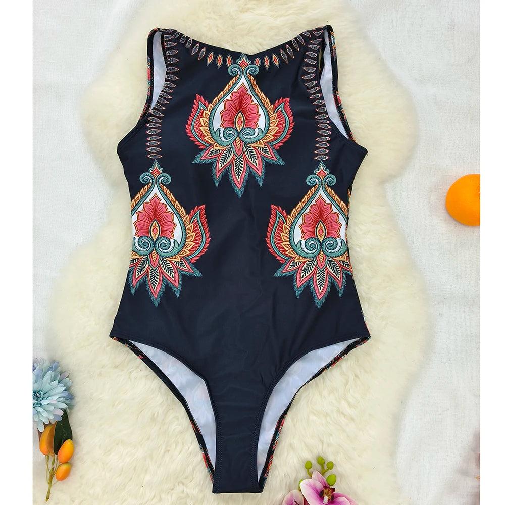 Striped Push-Up One Piece Swimsuit for Women by HitMyNeed