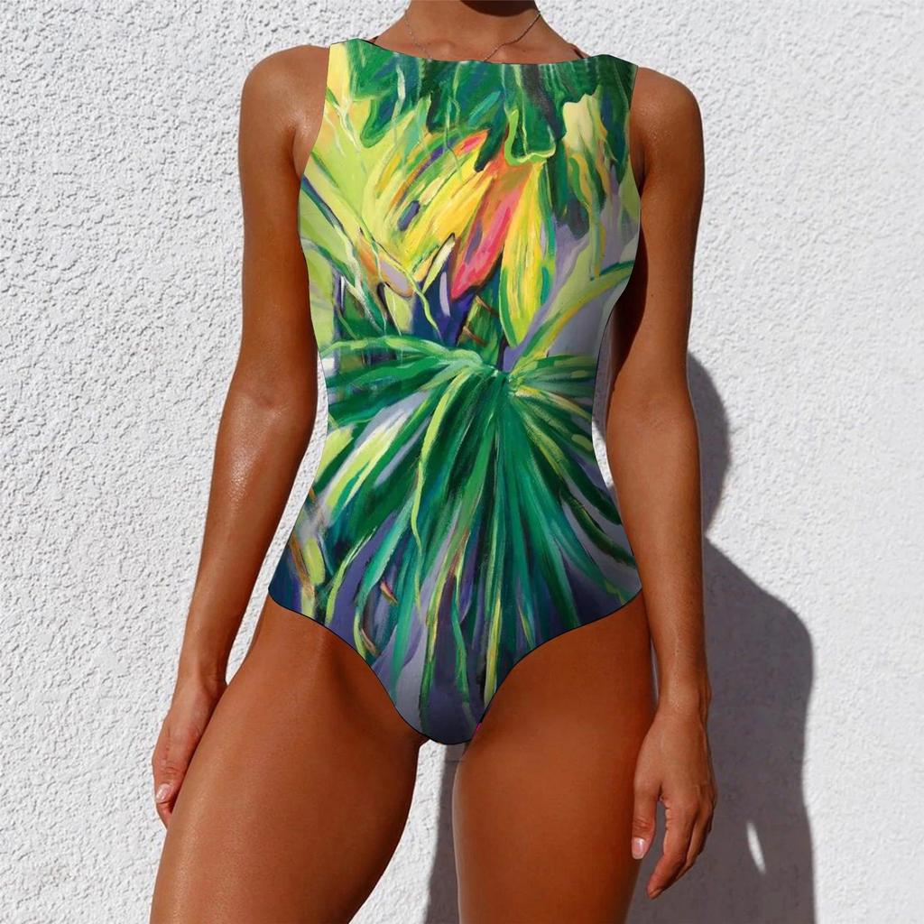 Striped Push-Up One Piece Swimsuit for Women cr19468g6 m by HitMyNeed