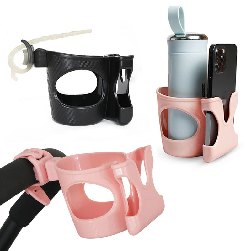 Stroller Cup and Phone Holder with Bottle Rack by HitMyNeed