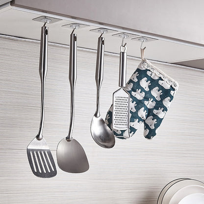 Strong Adhesive Transparent Wall Hooks (10 Pack) by HitMyNeed