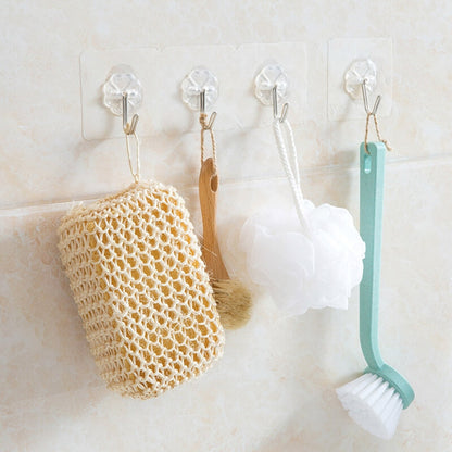 Strong Adhesive Transparent Wall Hooks (10 Pack) by HitMyNeed