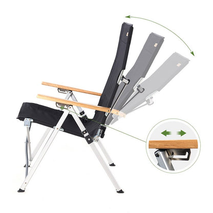 Strong Foldable Beach Chair with Adjustable Backrest by HitMyNeed
