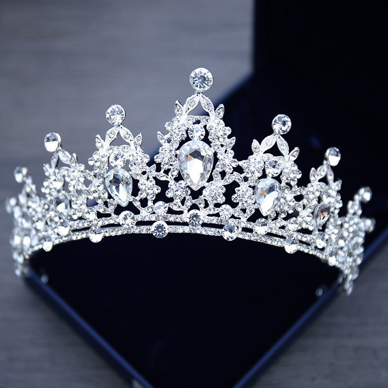 Studded Crystal Wedding Crown for Bride by HitMyNeed