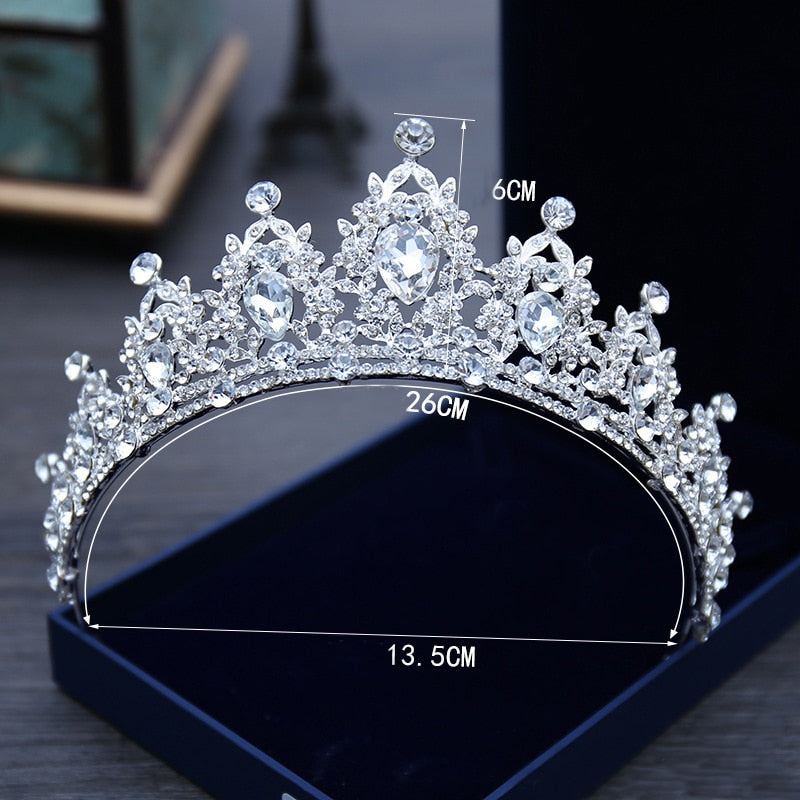Studded Crystal Wedding Crown for Bride by HitMyNeed