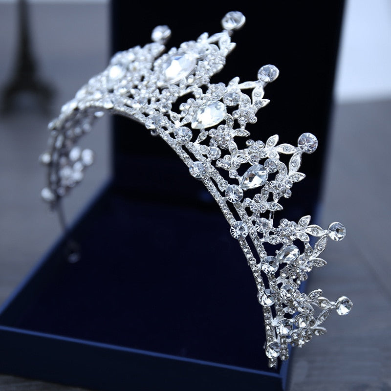 Studded Crystal Wedding Crown for Bride by HitMyNeed