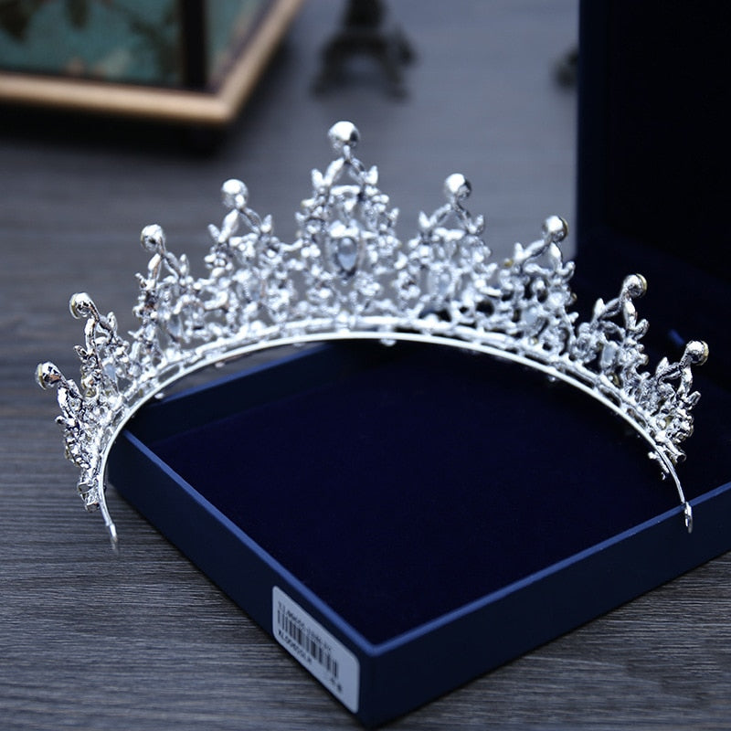 Studded Crystal Wedding Crown for Bride by HitMyNeed