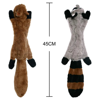 Stuffingless Squeaky Animal Dog Toy with Crinkle by HitMyNeed